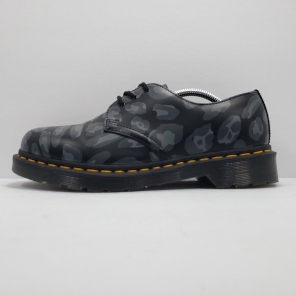 Dr. Martens 1461 Skull Leopard Print Oxford Black 27686 Men's Size 7 / Women's 8 - Picture 5 of 12